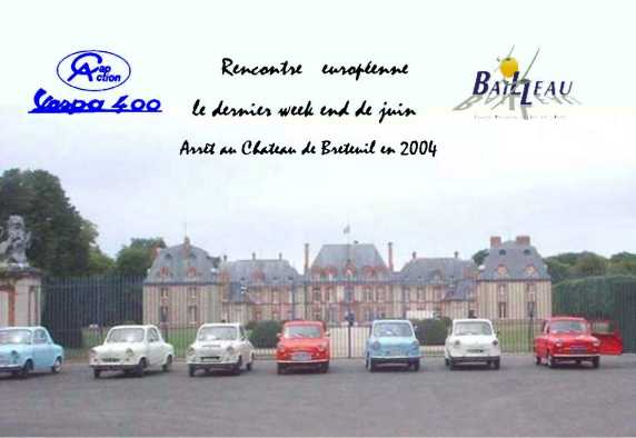Rencontre Européenne 2004 à Bailleau; visite du Chateau de Breteuil ...