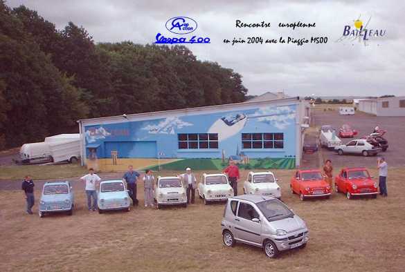 Rencontre Européenne 2004 à Bailleau Vespa 400 et Piaggio M500 ... 