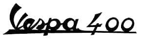 Vespa 400 : Logo du constructeur sur le capot arrière de la Vespa400